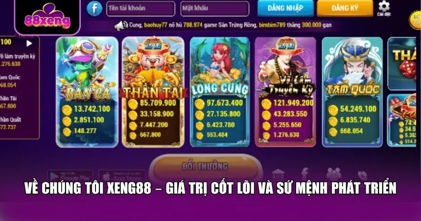 Về chúng tôi Xeng88 – Giá trị cốt lõi và sứ mệnh phát triển